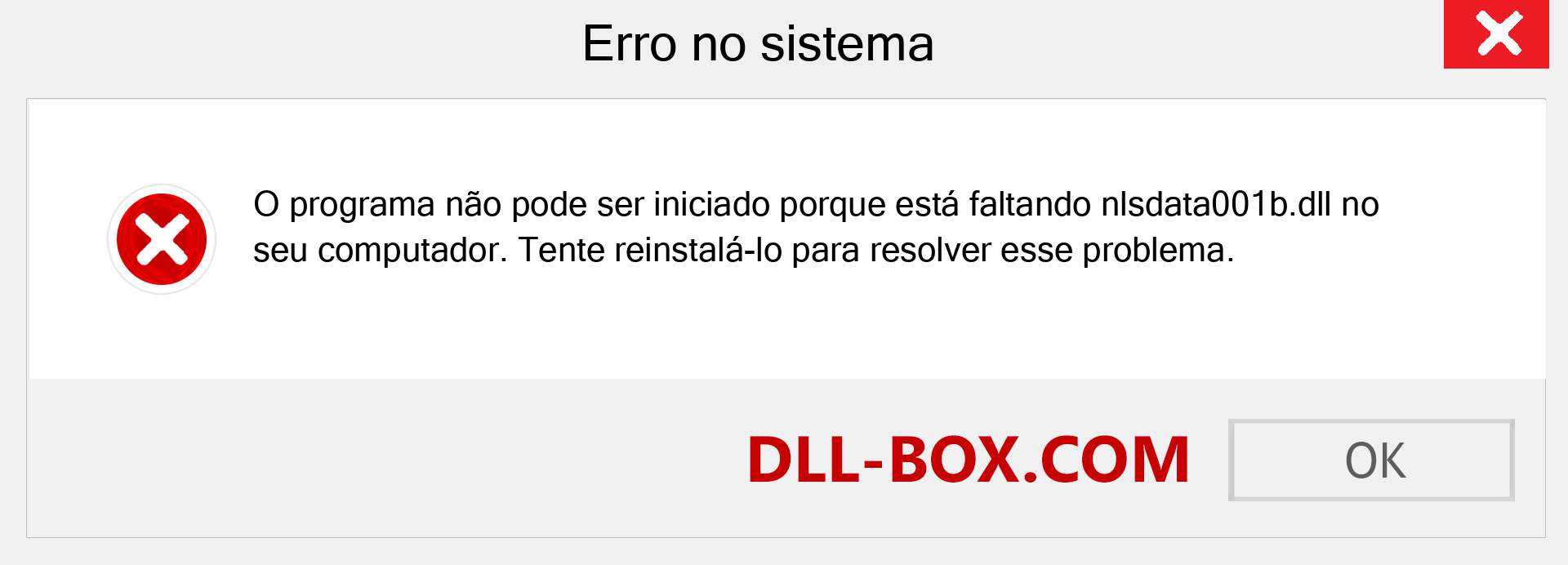 Arquivo nlsdata001b.dll ausente ?. Download para Windows 7, 8, 10 - Correção de erro ausente nlsdata001b dll no Windows, fotos, imagens